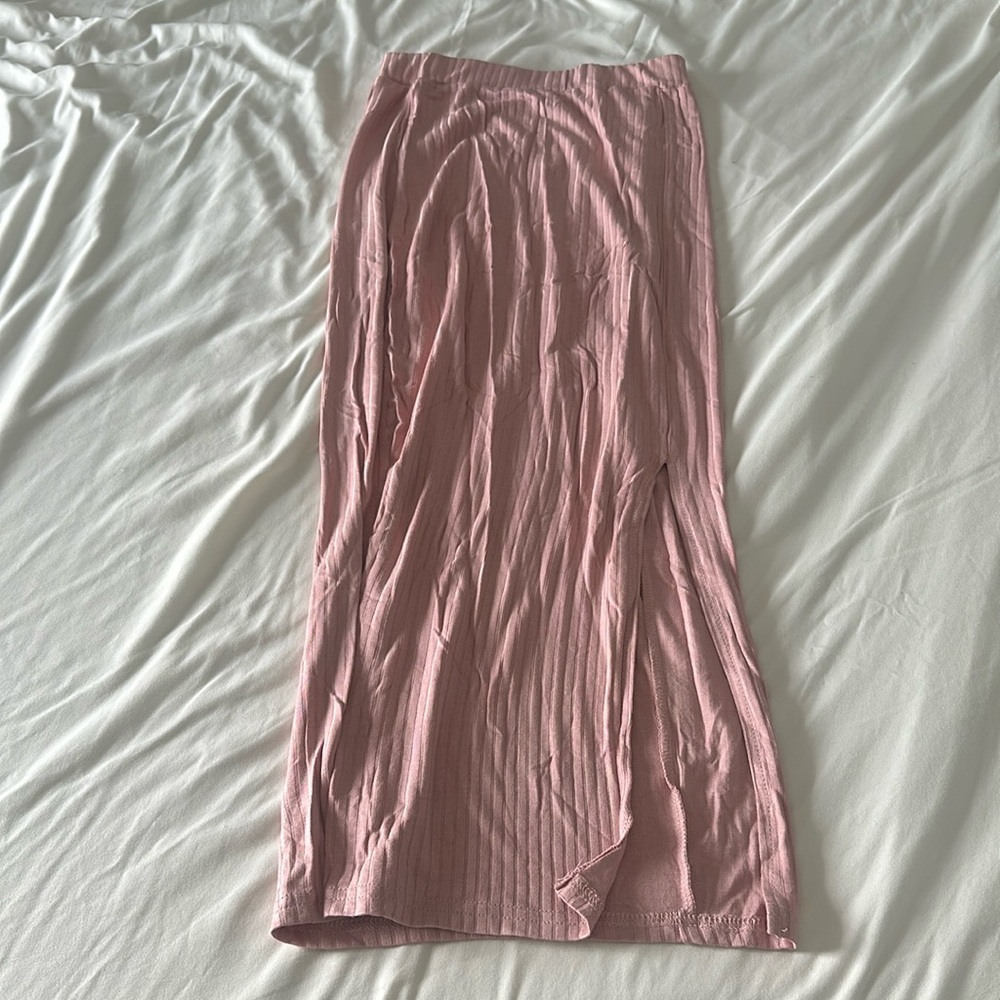 Pink maxi skirt